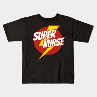 Super Nurse - Funny Nursing Superhero - Lightning Edition Kids T-Shirt